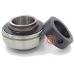 HC206-30MM HC200 Series Insert Bearing, Relubricable, Eccentric Locking Collar, Metric, Single Lip Seal, 30 mm Bore 